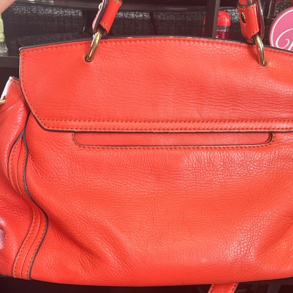 MCM Vintage Y2K Coral/Tangerine Leather 2-Way Satchel - Picture 9 of 16